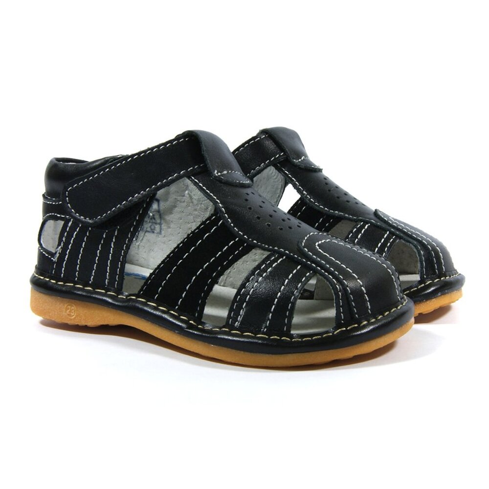 NEW ⭐️ Black Squeaky Fisherman Sandals - Baby/Toddler Size 4